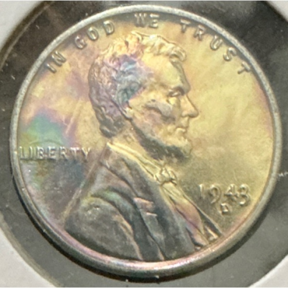 Vintage 1943 Steel Lincoln Penny - Multicolor Finish